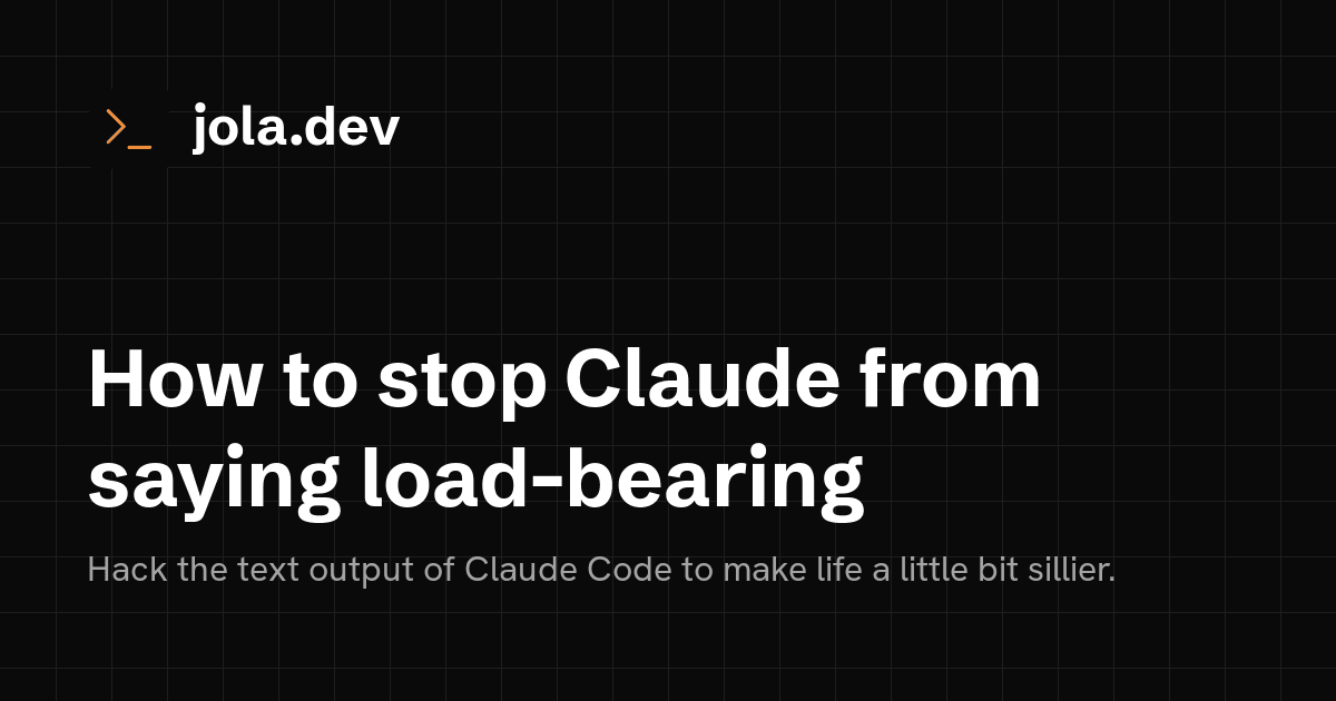 Arrête Claude de répéter « load-bearing » avec ce hook malin