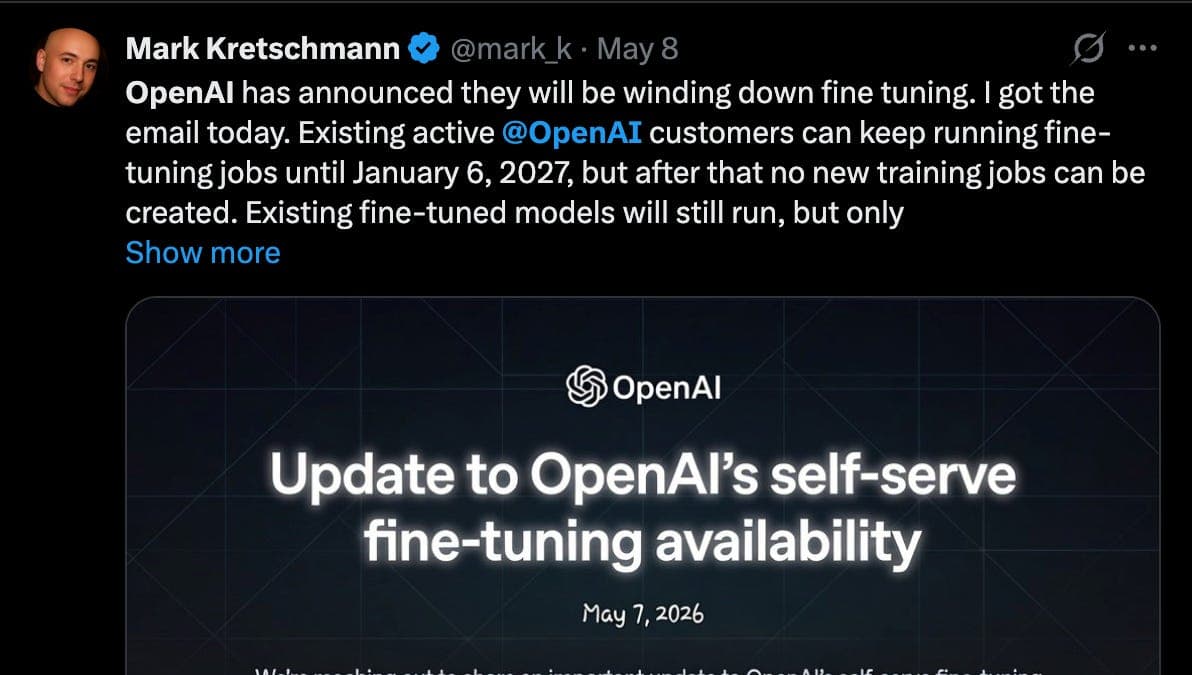 OpenAI abandonne le fine-tuning : la fin d'une époque